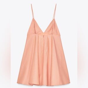Zara Peach Striped Dress